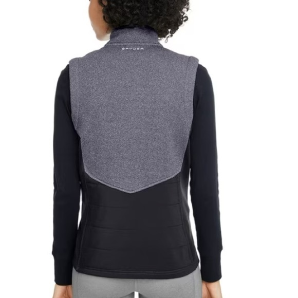 Spyder S17275 Ladies' Pursuit Vest black heather gray large NWT - Picture 3 of 15